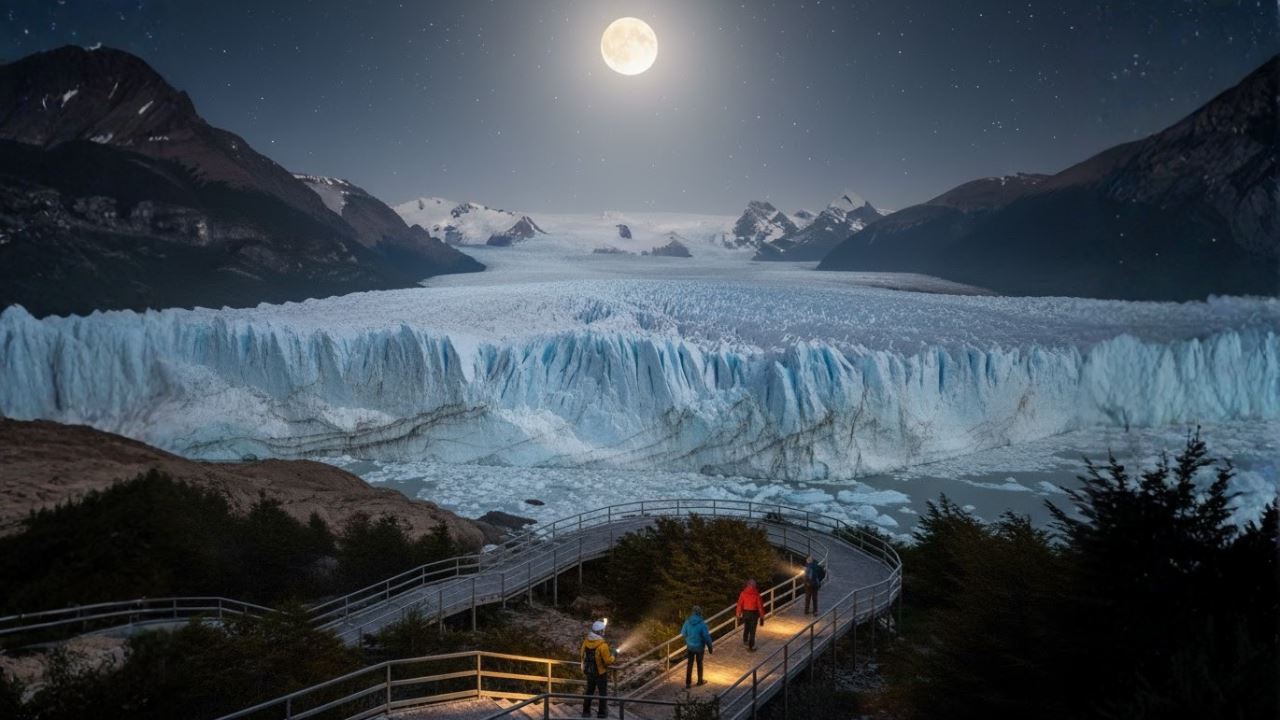Geleira Perito Moreno Com Lua Cheia (4)